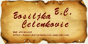 Bosiljka Čelenković vizit kartica